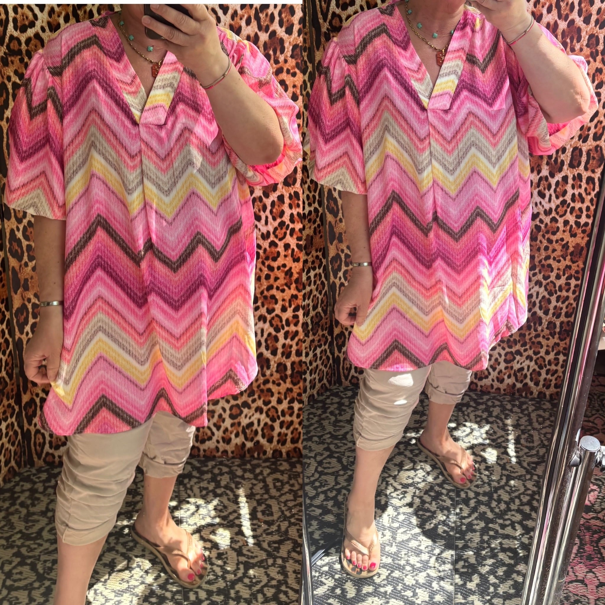 TUNIEK ZIG ZAG MATEN 46/48 TOT 54