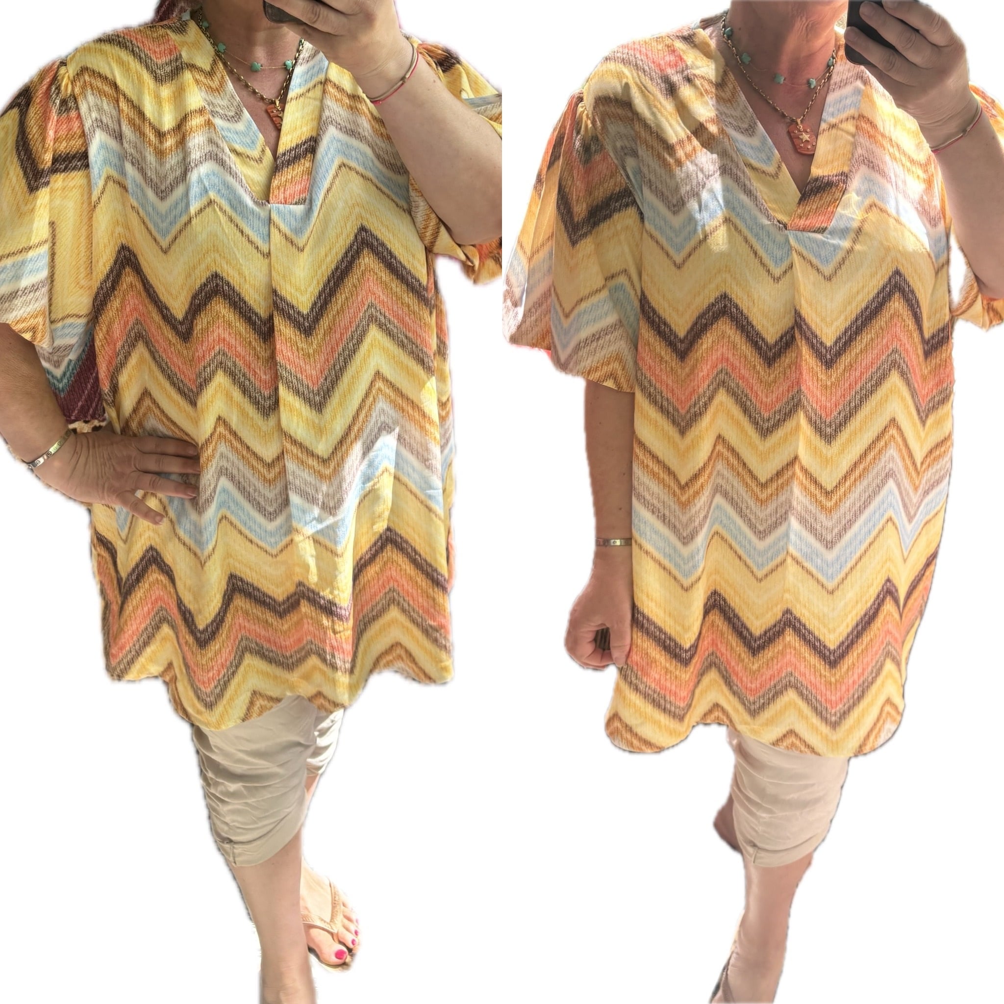 TUNIEK ZIG ZAG MATEN 46/48 TOT 54