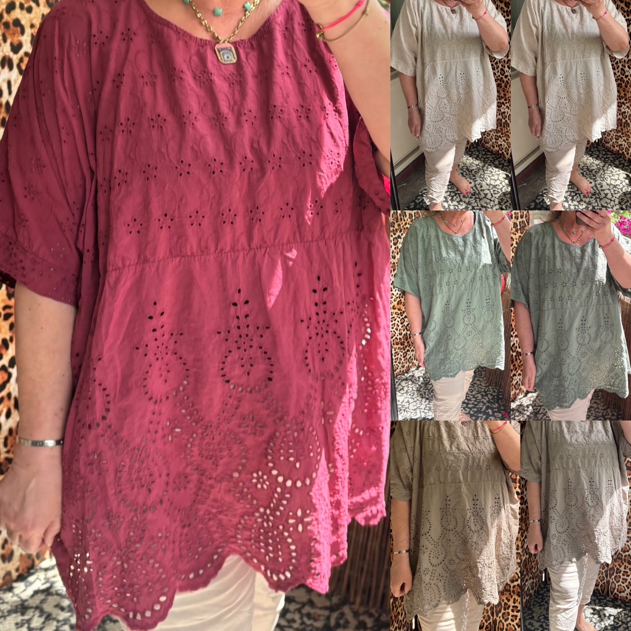 SHIRT BRODERIE ANGLAIS MATEN 46 TOT 56