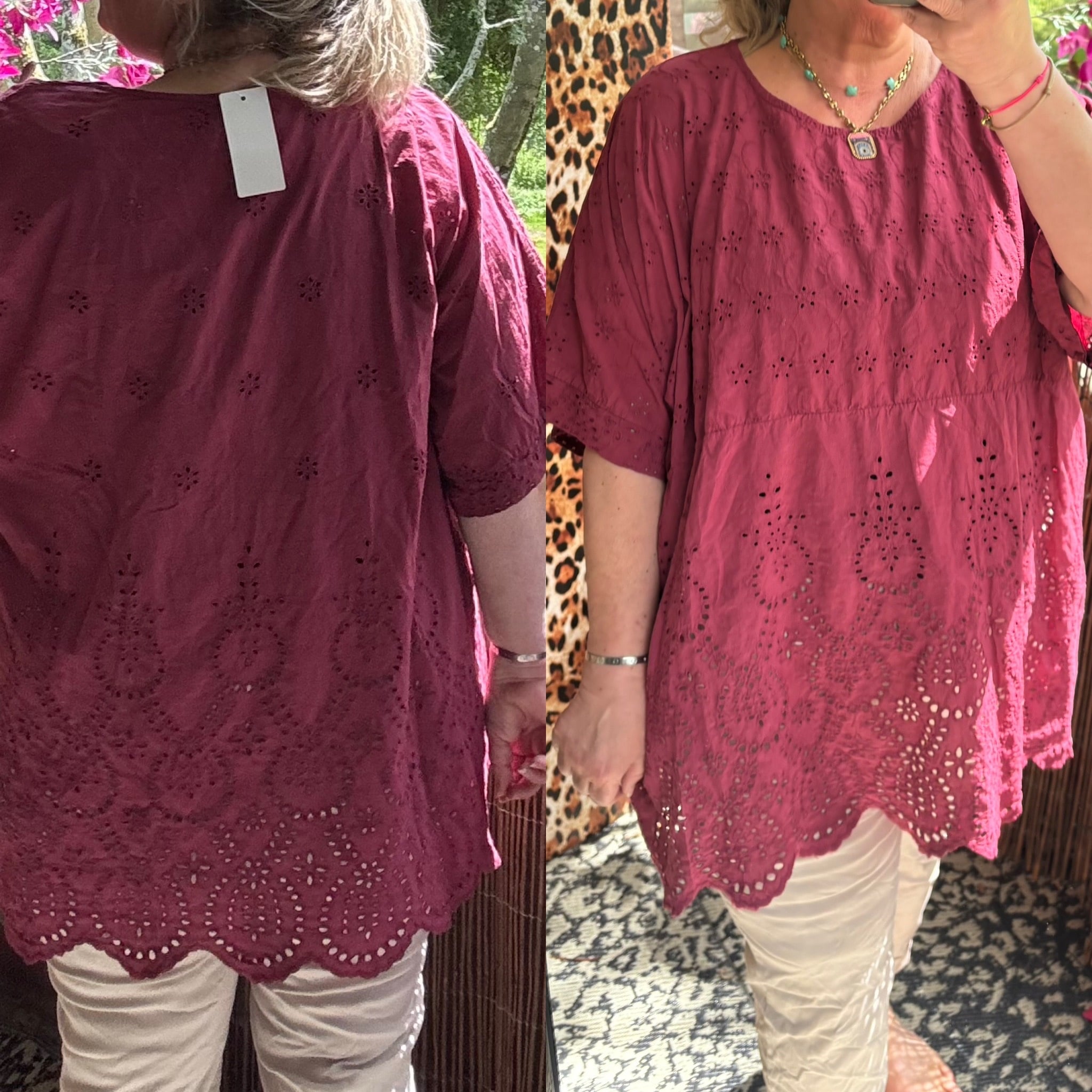 SHIRT BRODERIE ANGLAIS MATEN 46 TOT 56