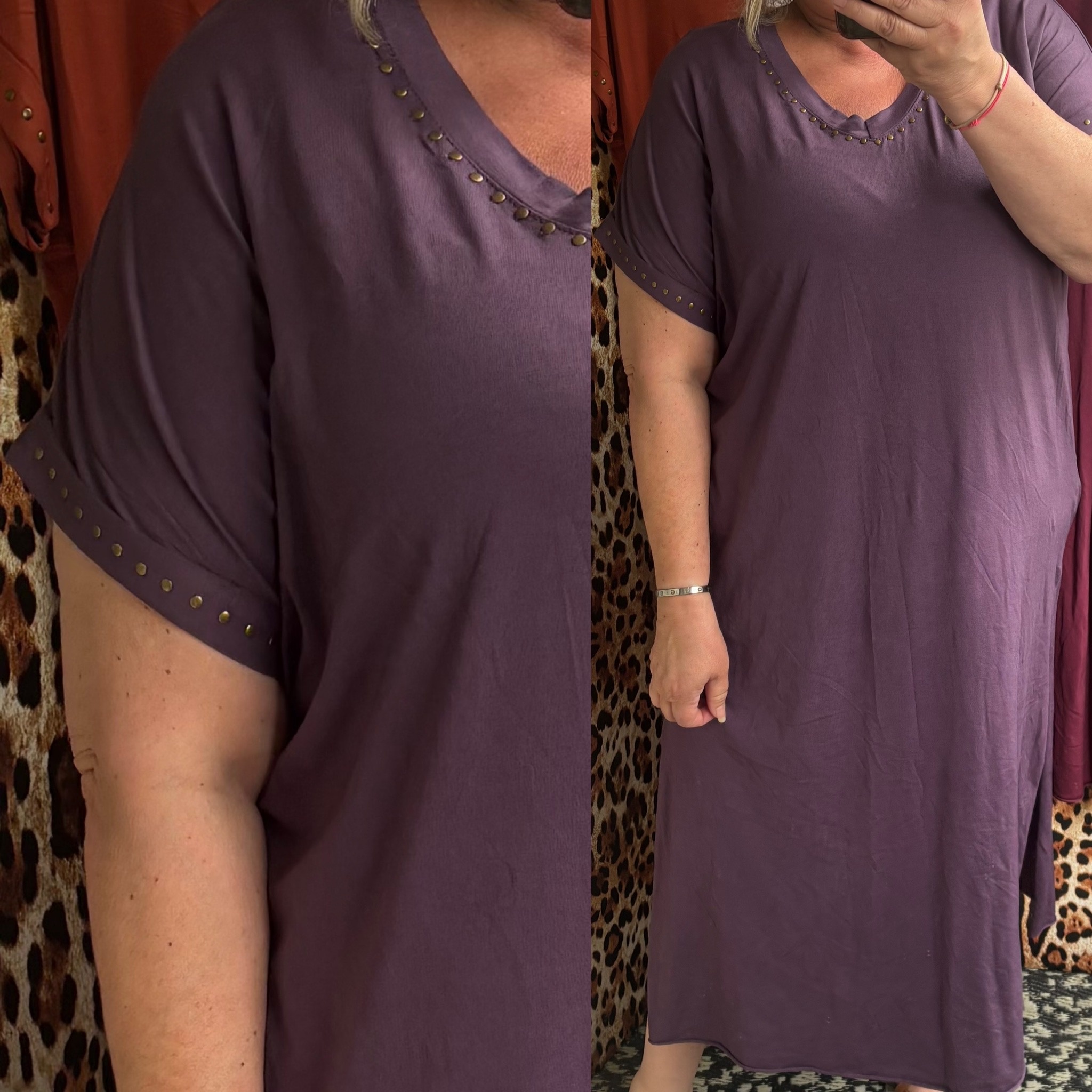 T SHIRT JURK STUDS MATEN 44 TOT 50 KLEINE 52