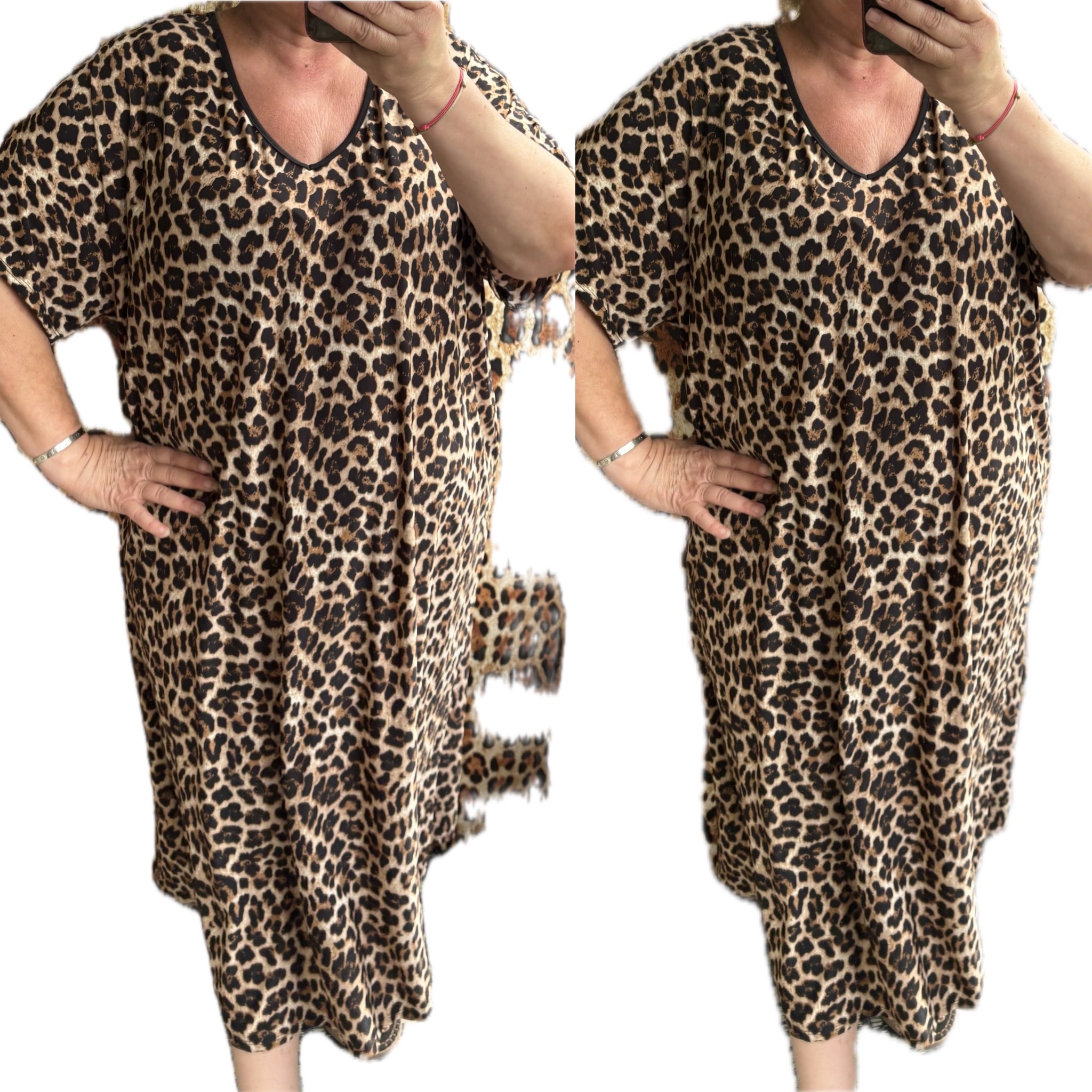 TRAVEL V HALS STRIK IN 2 PRINTS MATEN 46 TOT 54