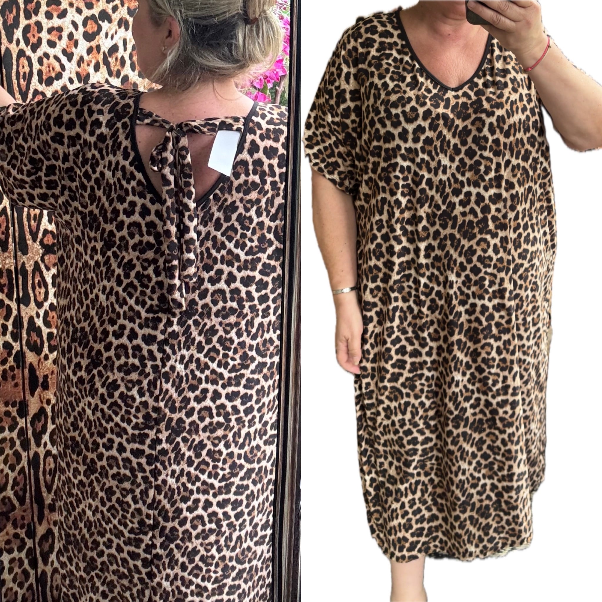 TRAVEL V HALS STRIK IN 2 PRINTS MATEN 46 TOT 54