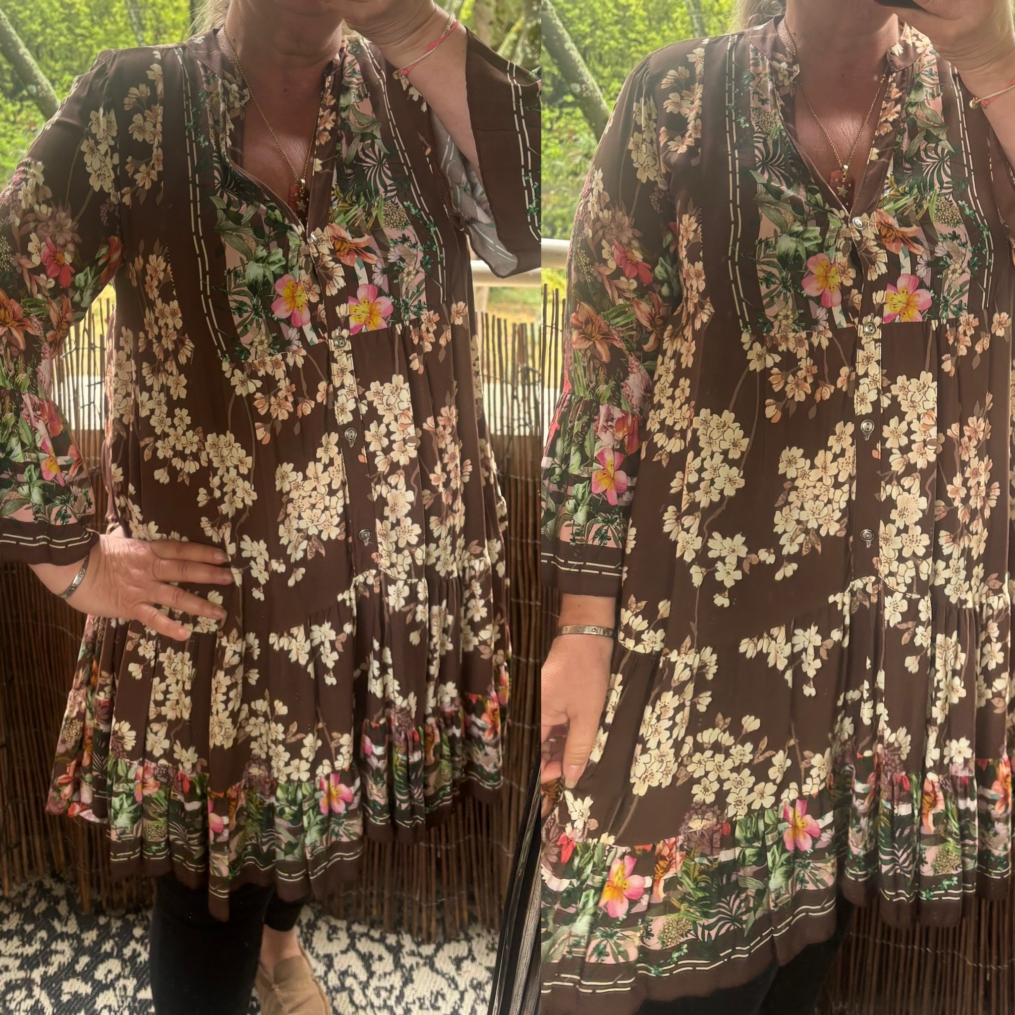 Viscose tuniek fall 26 maten 44 tot 48 boven onder wijder