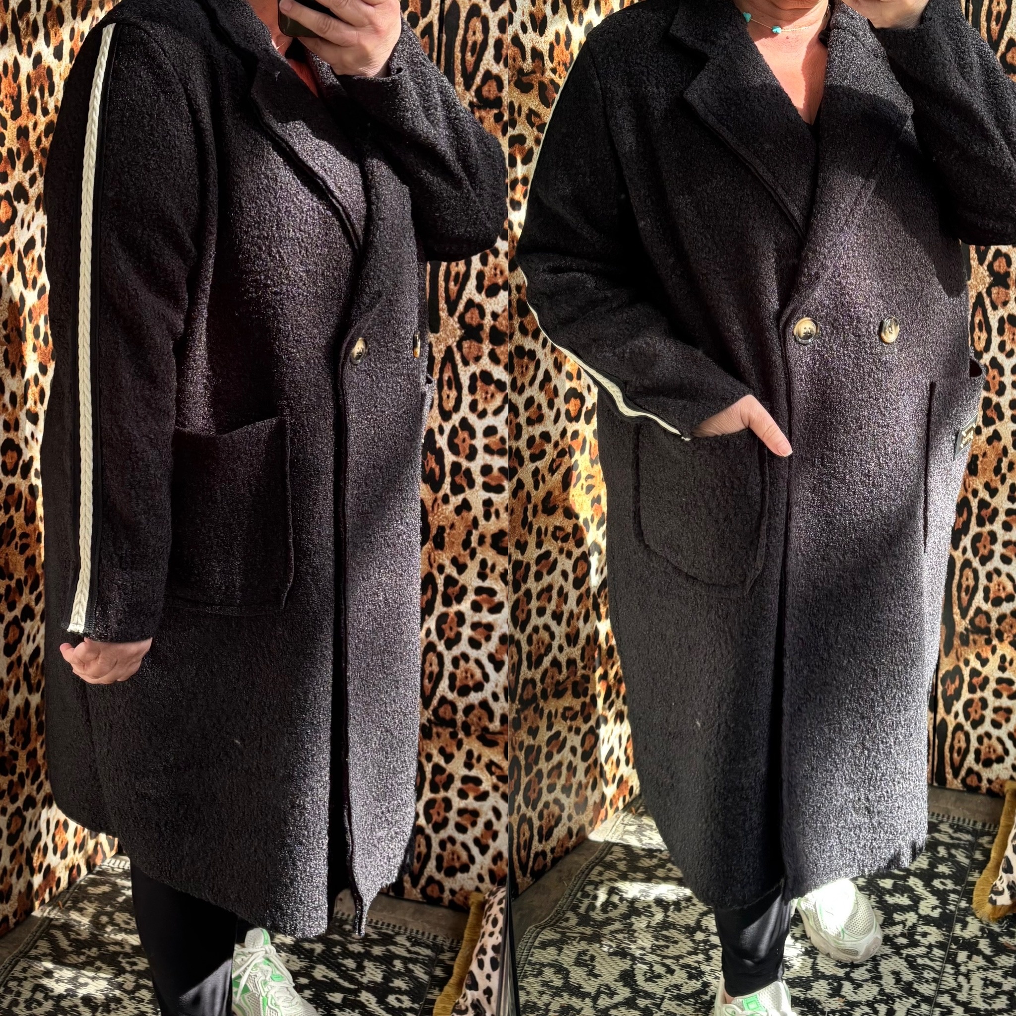 TUSSENJAS BOUCLES STREEP MATEN 46/48 TOT 52/54