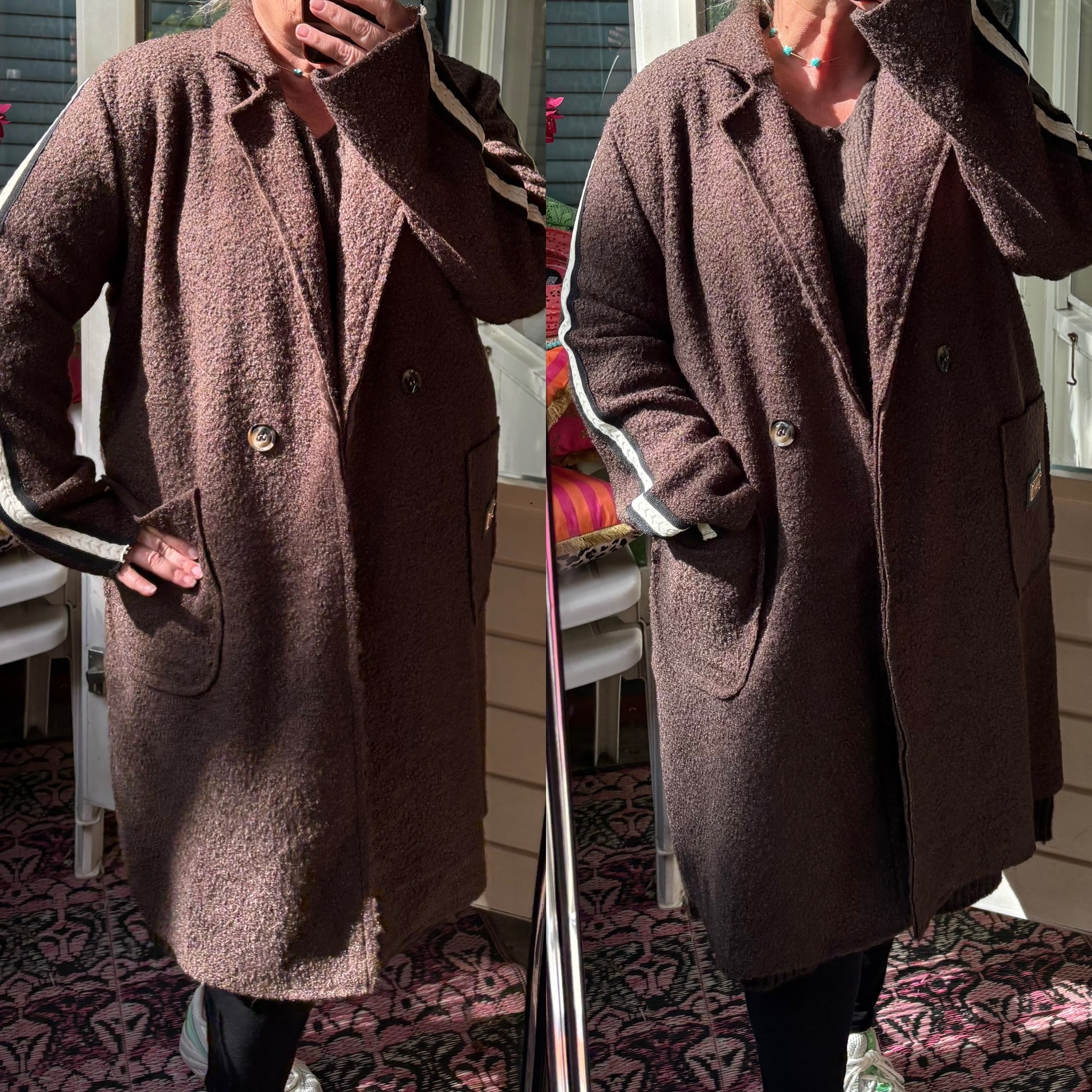 TUSSENJAS BOUCLES STREEP MATEN 46/48 TOT 52/54