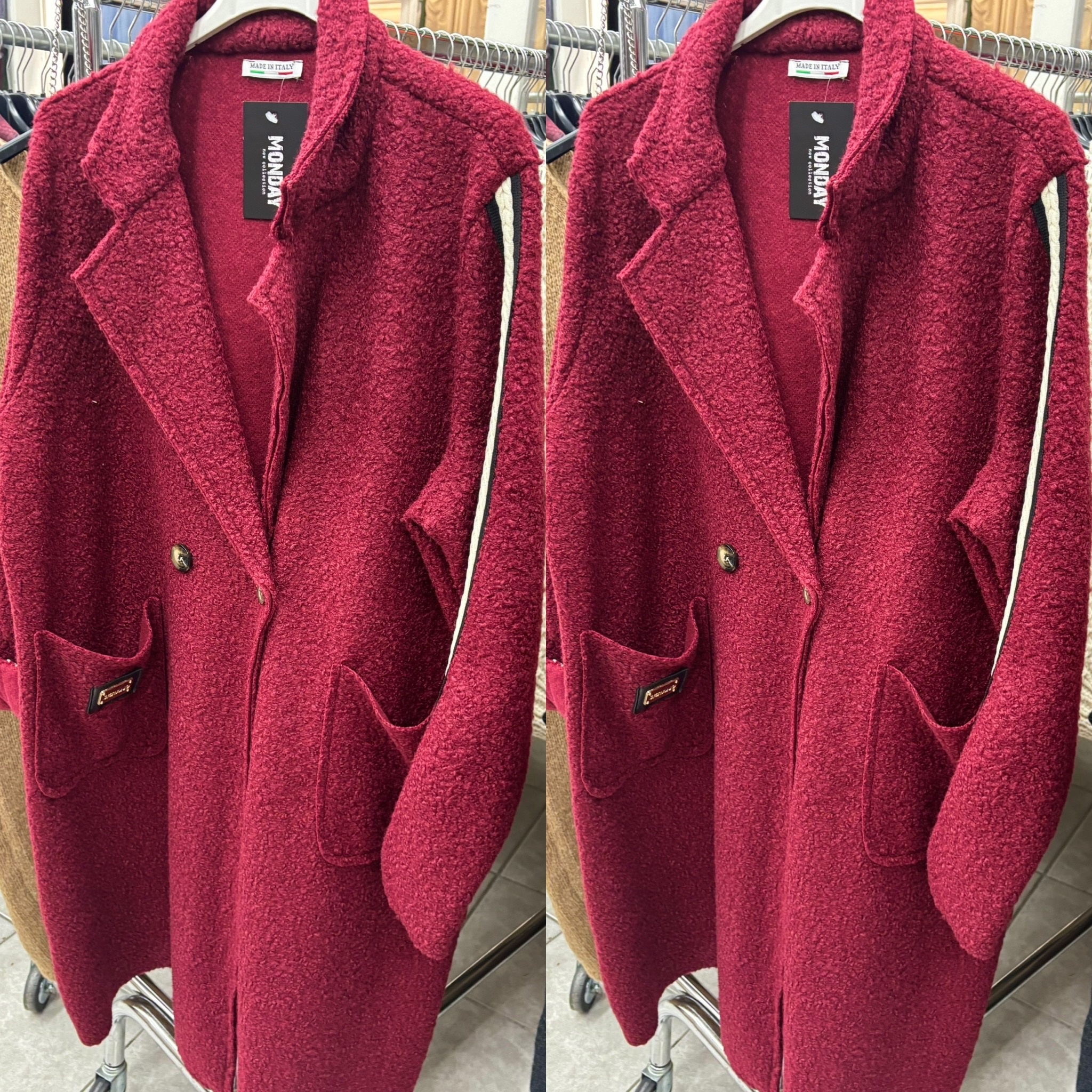 TUSSENJAS BOUCLES STREEP MATEN 46/48 TOT 52/54