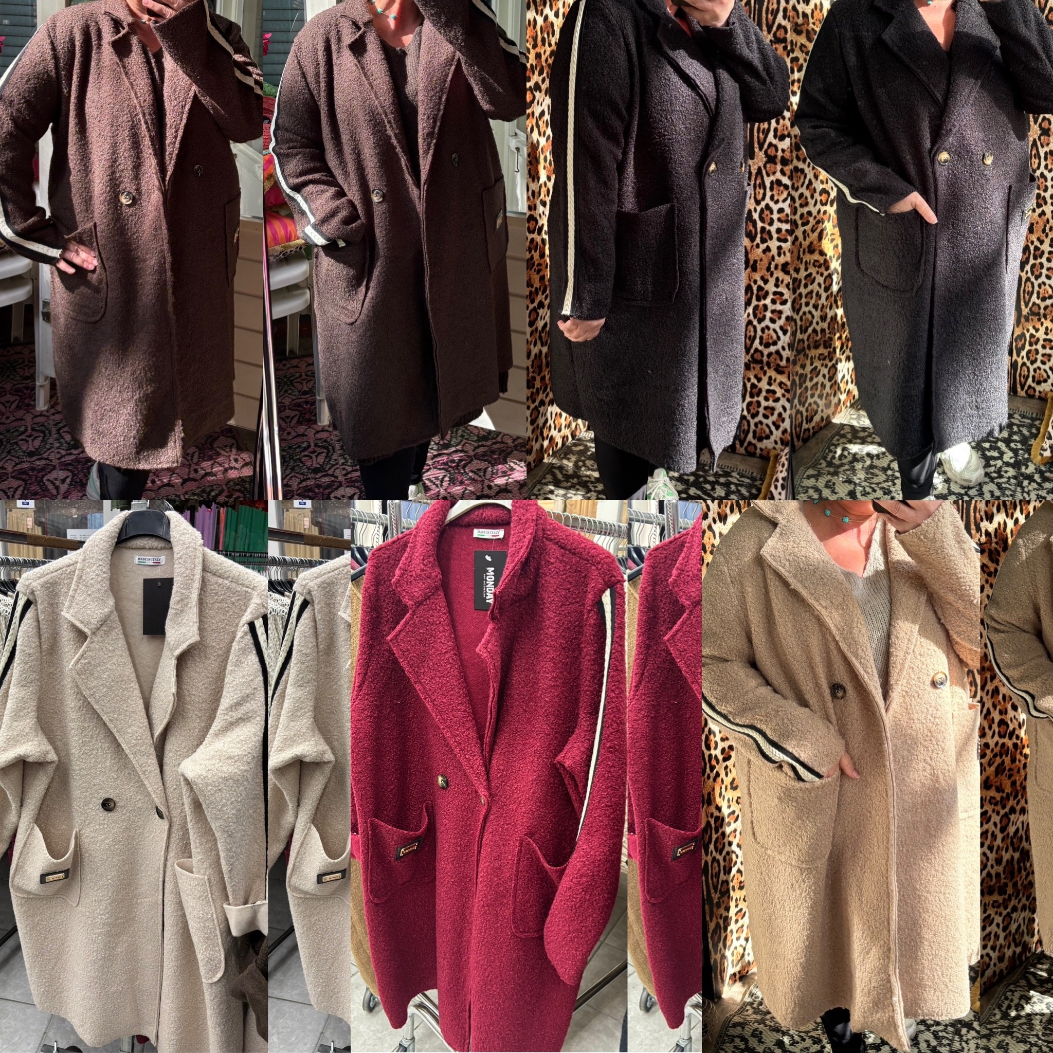 TUSSENJAS BOUCLES STREEP MATEN 46/48 TOT 52/54