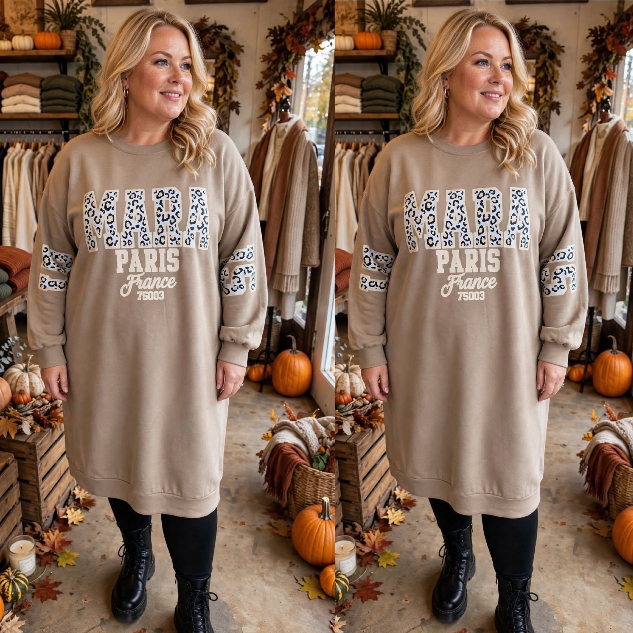 SWEATERDRESS MARAIS MATEN 46/48 TOT 54/56