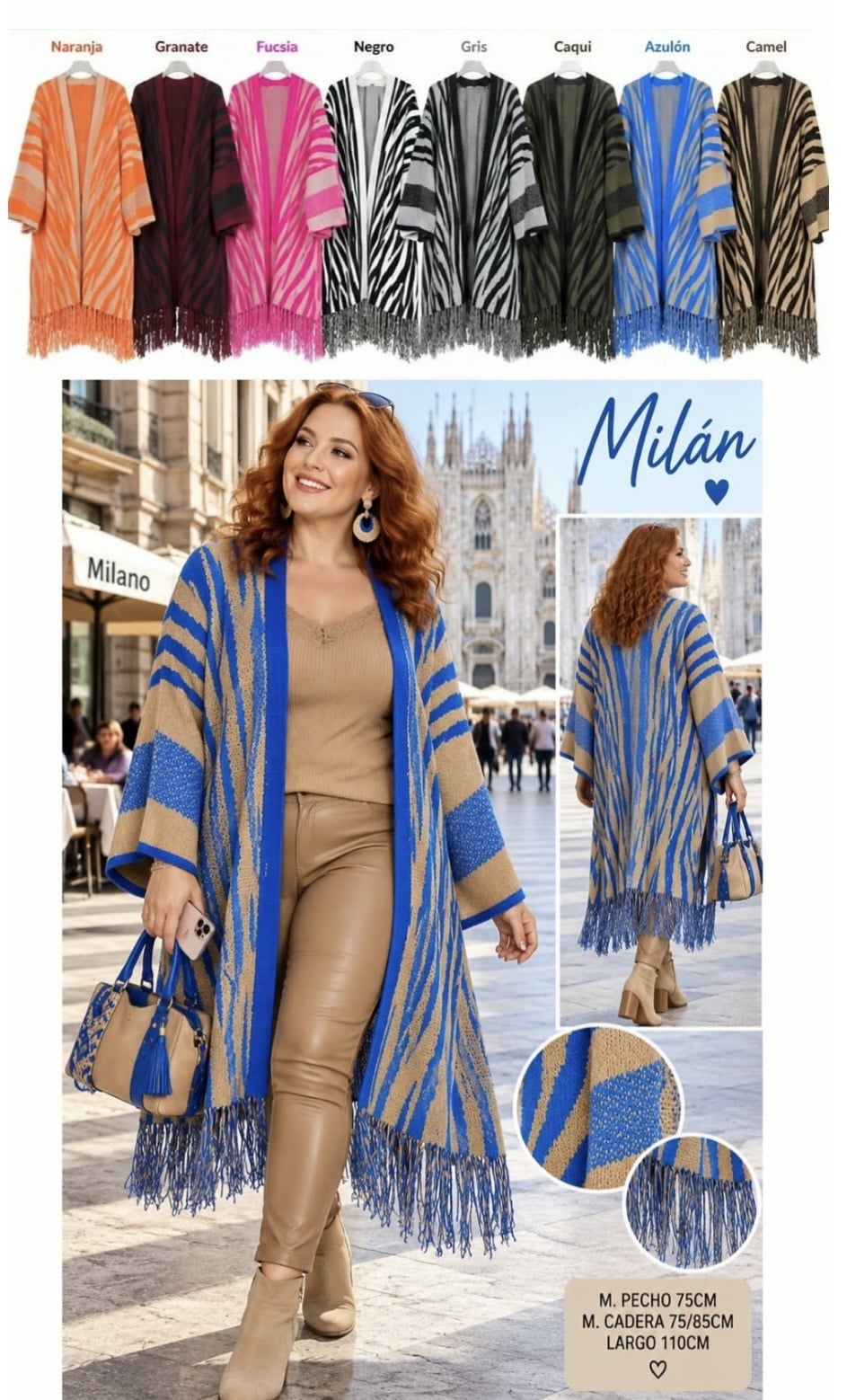 VEST MILANO MATEN 44/46 TOT 54 MAKKELIJK