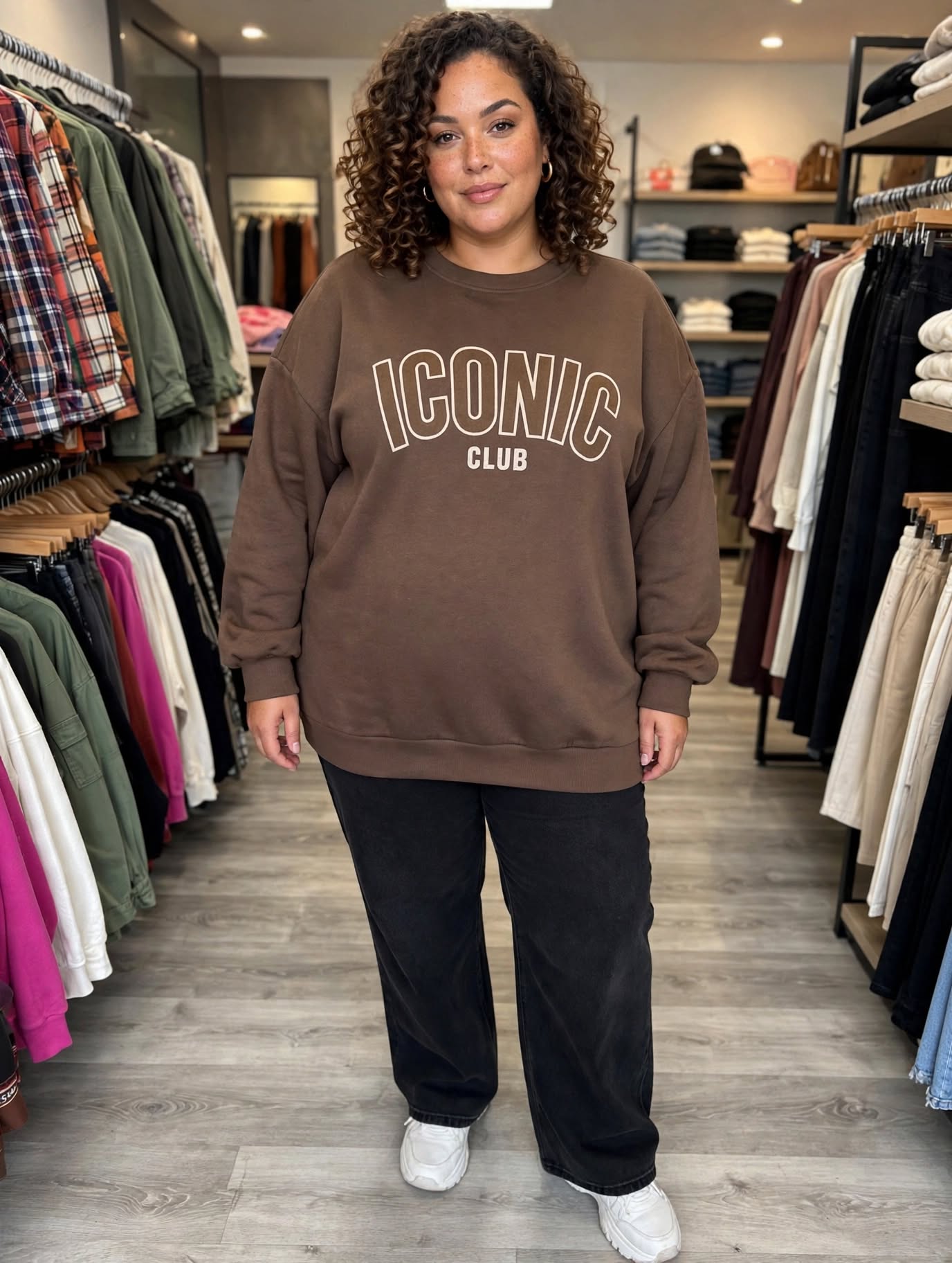 GEVOERDE SWEATER ICON MATEN 44 TOT 52