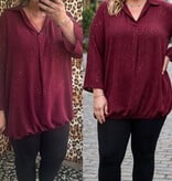 BOHO KRAAGJE BALLONTOP GOUD SPARKLE ERDOOR MATEN 44 TOT 54