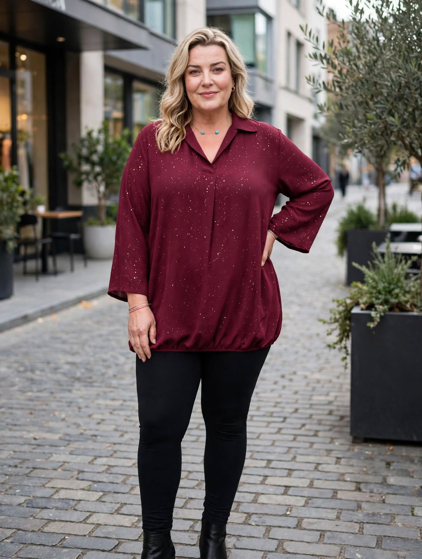 BOHO KRAAGJE BALLONTOP GOUD SPARKLE ERDOOR MATEN 44 TOT 54