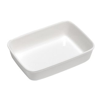 C&T Gourmet Oven Dish White 30x21.5cm Rectangle H6.2cm (set of 4)