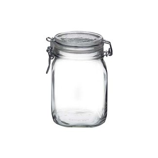 Bormioli Fido - preserving jars - 1L - Square - (Set of 6)