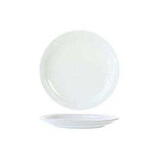 C&T Everyday - Dinner plate - White - 23.5 cm - Porcelain - (set of 6).