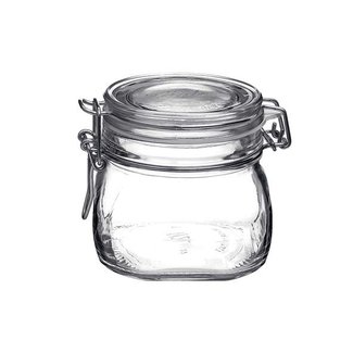 Bormioli Fido - preserving jars - 0,5L - Square - (Set of 6)