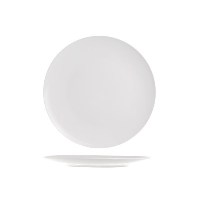 C&T Limo - Assiette plate - Blanc - 27cm - Porcelaine - (lot de 6)