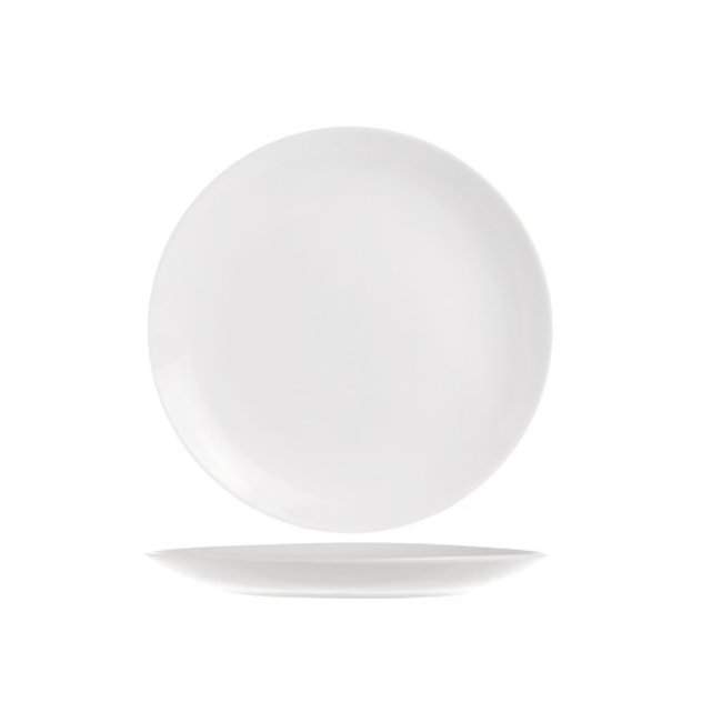 C&T Limo-White - Assiettes à dessert - 20,5cm - Porcelaine - (Lot de 6)