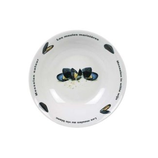 C&T Assiettes moules - D23xh6.5cm - Porcelaine - (lot de 6)