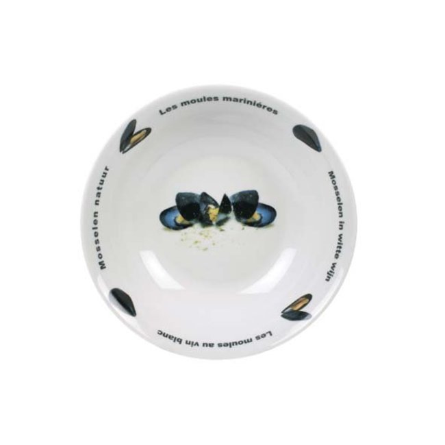 C&T Assiettes moules - D23xh6.5cm - Porcelaine - (lot de 6)