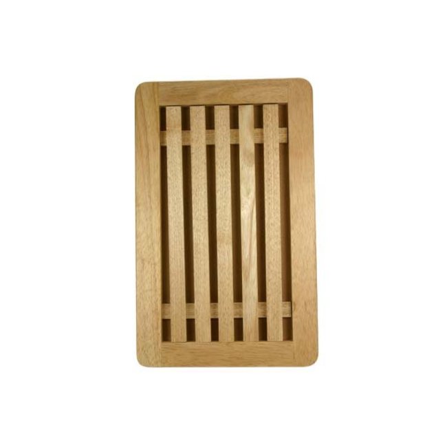 C&T Broodsnijplank Met Opvangbakje 38,5x24,2x2cm Rubberwood