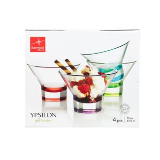 Bormioli Ypsilon - Sundae glasses - red,green,blue,purple - (Set of 4)