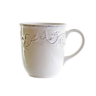 C&T Feston-Vine - Cream - Cup - 35cl - D9xh10cm - Ceramic - (set of 6)