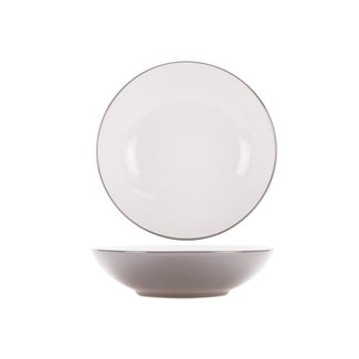 C&T Vince - Gray - Soup plate - D20xH5.3cm - Ceramic - (Set of 6).