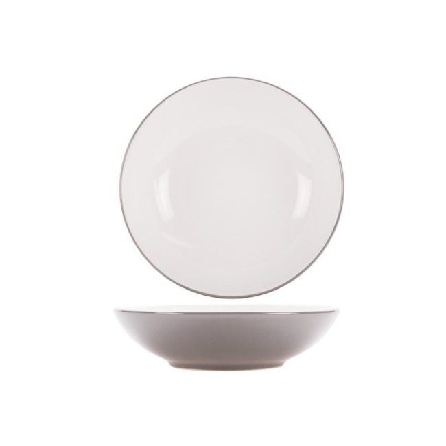 C&T Vince - Gray - Soup plate - D20xH5,3cm - Ceramic - (Set of 6)