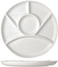 C&T Fondue plate - D24,5cm - 6 compartments - Porcelain - (set of 6)