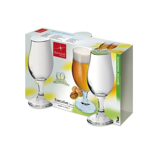 Bormioli Executive - Bierglazen - 37.5cl - (set van 3)