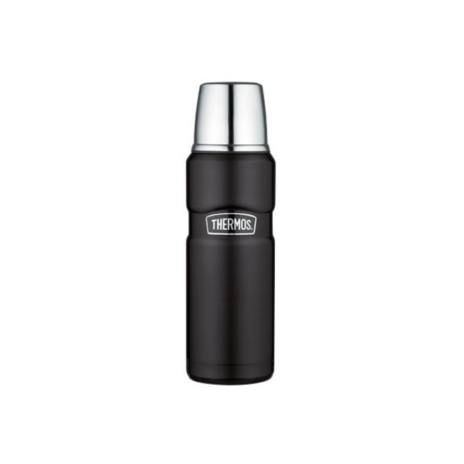 Thermos King Isolierflasche 470ml Schwarz Mat