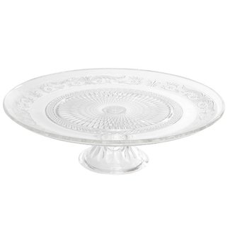 C&T Retro - Kuchenform auf Fuß - D33xh10cm - Glas - (2er-Set)