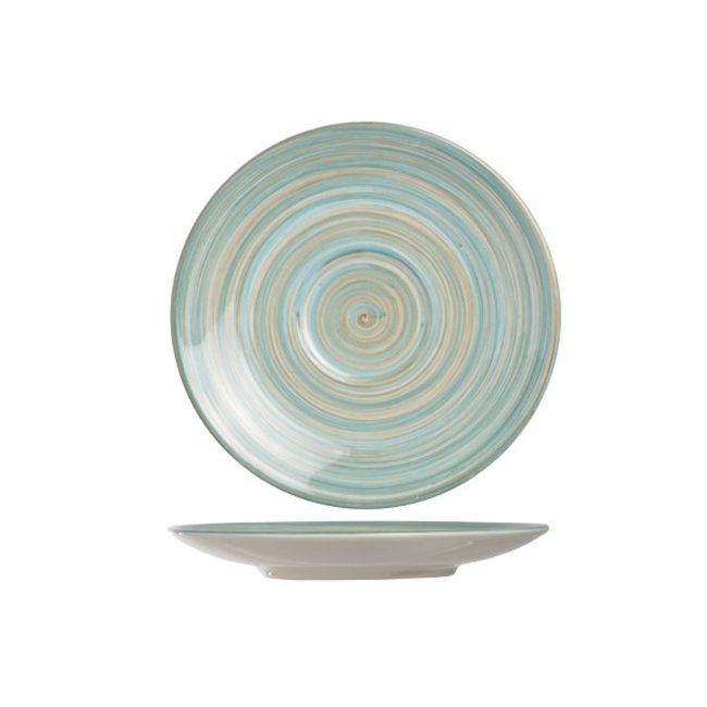 C&T Turbolino-Bleu - Dish - D17cm - ceramic - (set of 6)