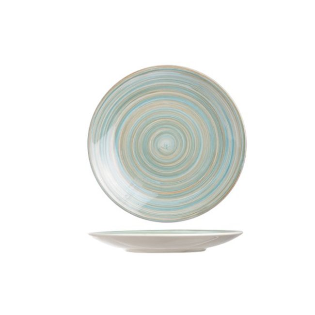 C&T Turbolino-Blue - Dessert plates - D22cm - Ceramic - (Set of 6)