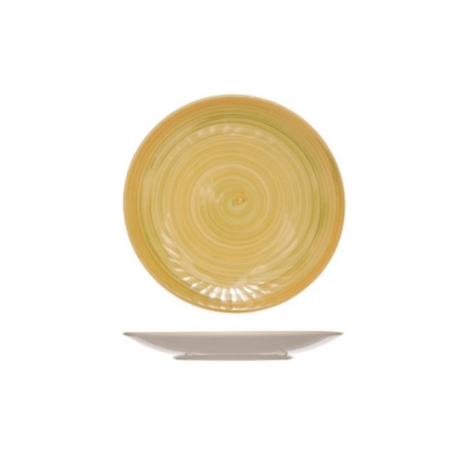 C&T Turbolino-Yellow - Dessert plates - D22cm - (Set of 6)