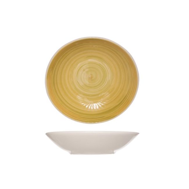 C&T Turbolino-Yellow - Deep Plates - D21cm - (Set of 6)