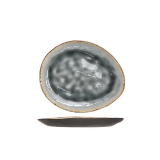 C&T Laguna Blue-gray - Dessert plate - 19.5x16cm - Ceramic - (Set of 6)