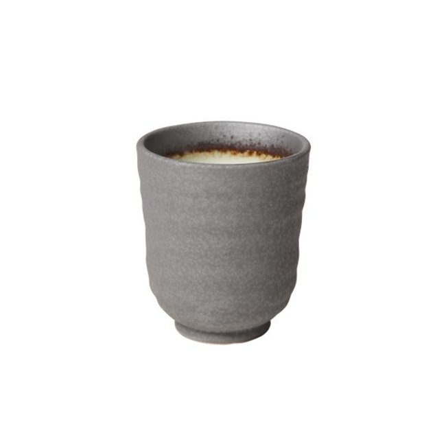 C&T Stone - Gray - Tea cup - D7xh8cm - 15cl - Porcelain - (set of 6)