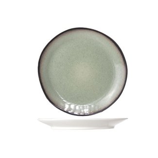 C&T Fez-Green - Dessert plates - D22.5cm - Ceramic - (set of 6)