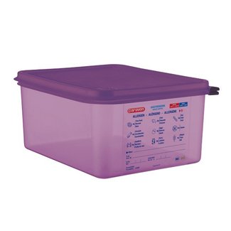 Araven Airtight Food container - Gn1-2 - Purple - 10L - 32.5x26.5x15cm - Polypropylene - (set of 3)