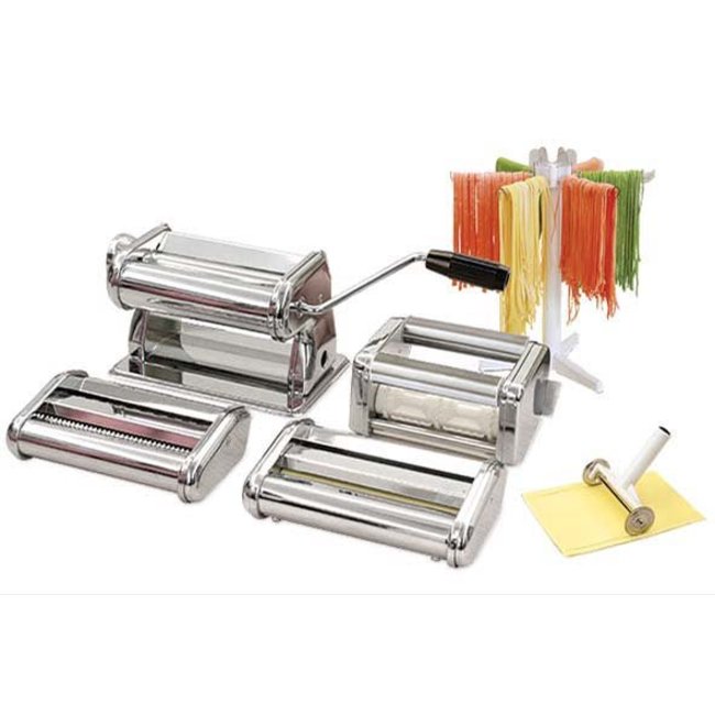 C&T Pasta Machine Set 6in1 Spagh.-fett.-las.-rav.dryer-cutter