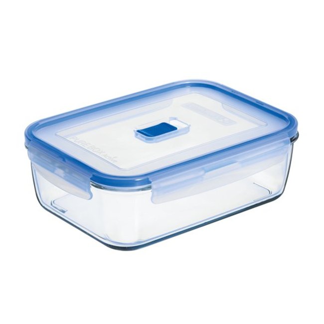 Luminarc Pure Box - Boîte de rangement - Transparent - 197cl - 24x18x7,5cm - Verre - (lot de 3)