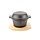 C&T Cast Iron Pot On Shelf - 11.8cm - 30cl - (set of 2)