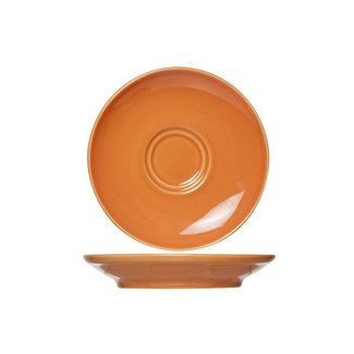 Cosy & Trendy For Professionals Barista Orange Ondertas D16cm voor Tas 20-30-45cl  Aardewerk - (Set van 12)