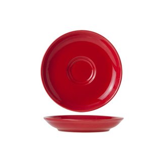 Cosy & Trendy For Professionals Barista Red Ondertas D13cmvoor Tas 7-15cl  Aardewerk - (Set van 12)