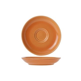 Cosy & Trendy For Professionals Barista Orange Ondertas D13cm voor Tas 7-15cl  Aardewerk - (Set van 12)
