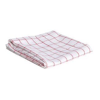 Cosy & Trendy For Professionals Keukenhanddoek Grove  Ruit Rood-wit100 Katoen 72x50cm-72gr/m² (set of 6)