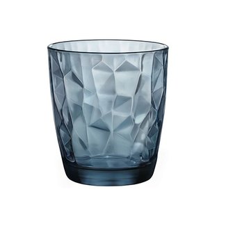 Bormioli Diamond-Dof - Verres à eau - 39cl - Bleu - (Set de 6)